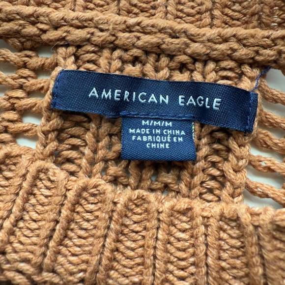 American Eagle Knit Sweater Light Brown Size M - Picture 5 of 14